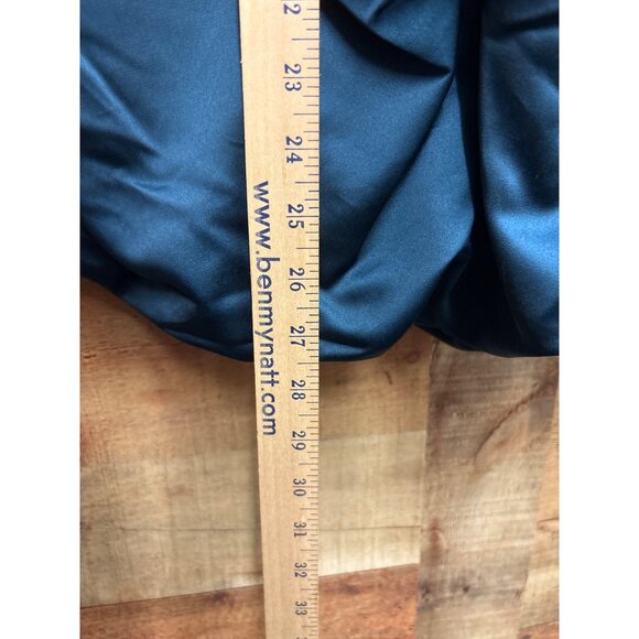 Davids Bridal Strapless Teal Short Bubble Hem Dress Size 14 - Picture 2 of 5